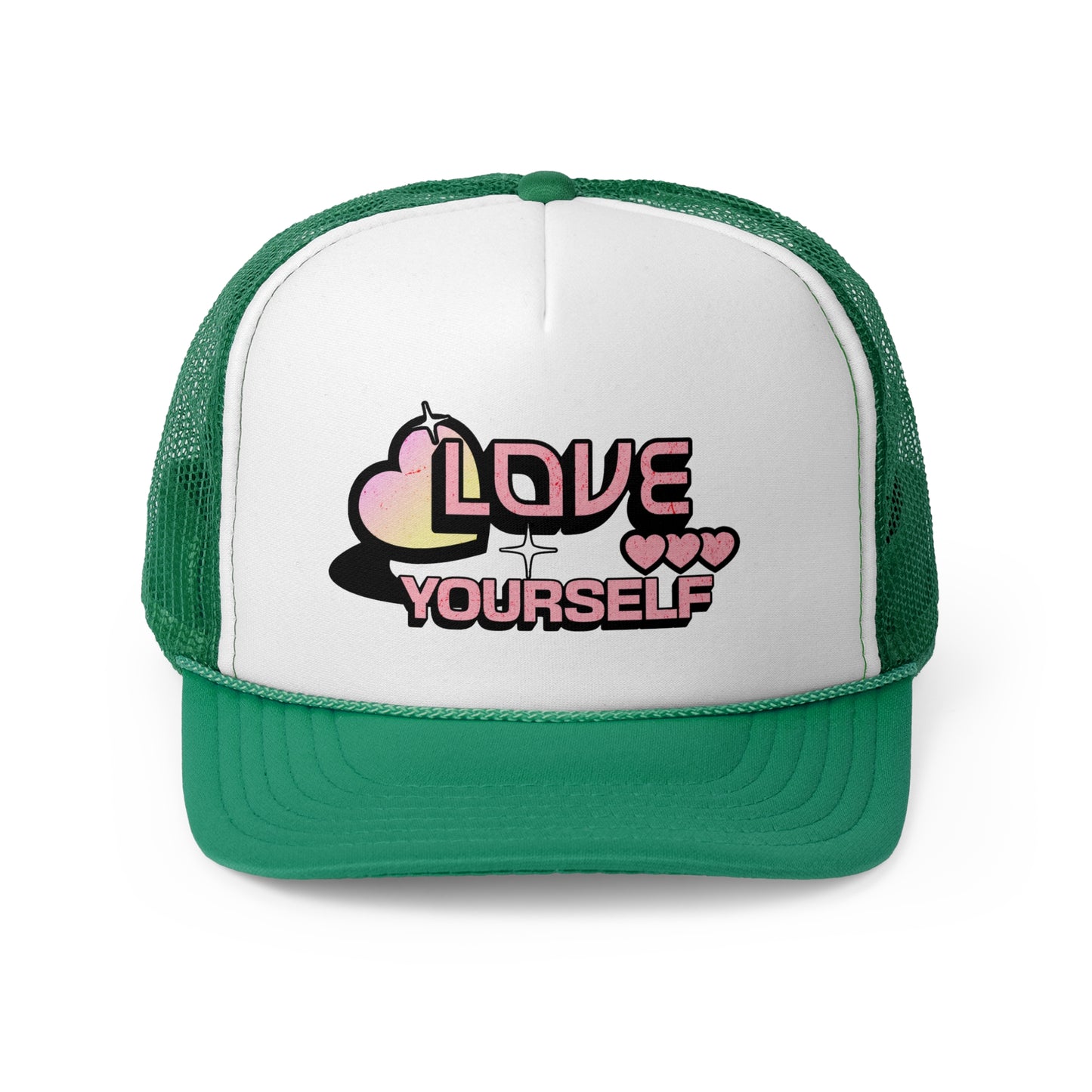 "LOVE YOURSELF." Trucker Caps