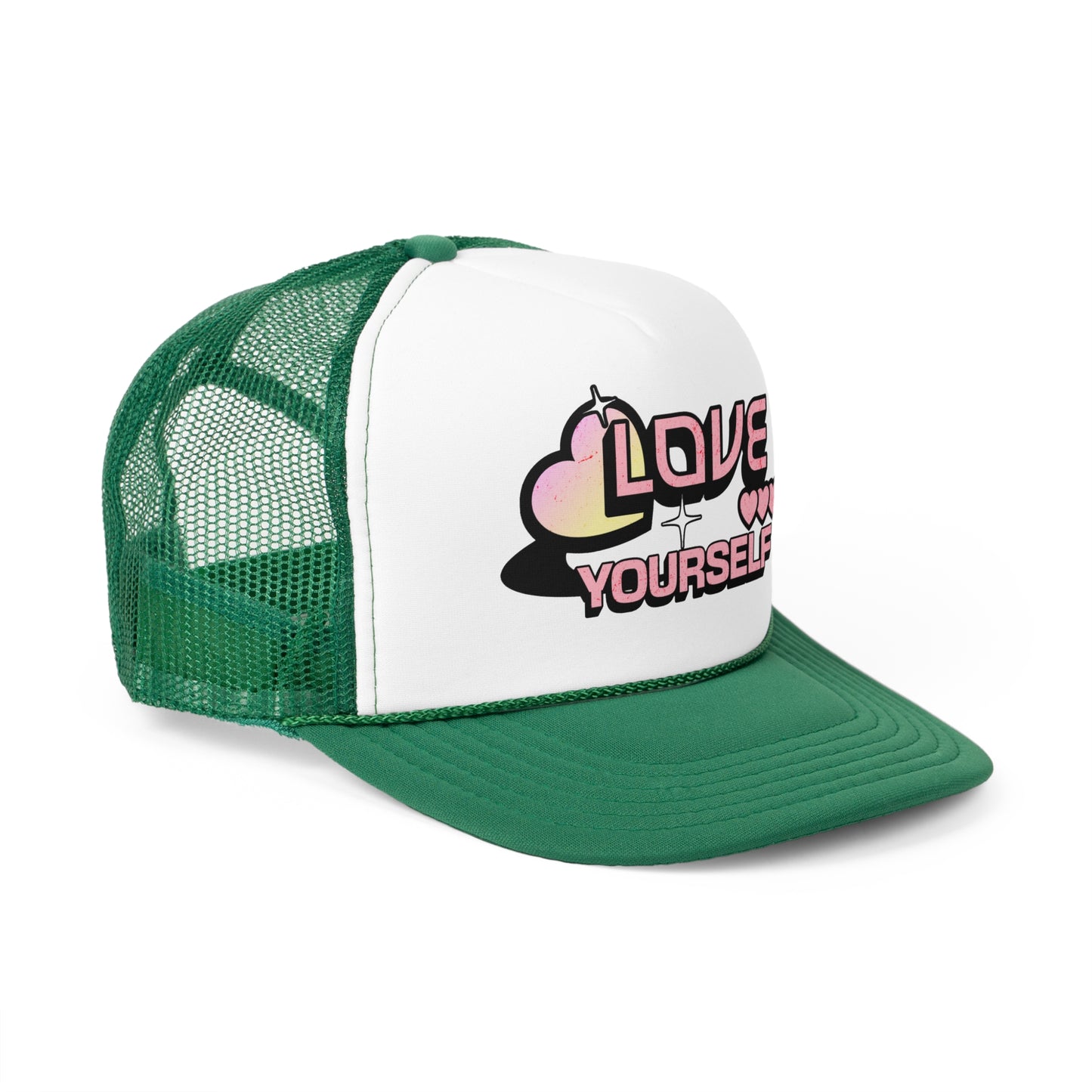 "LOVE YOURSELF." Trucker Caps