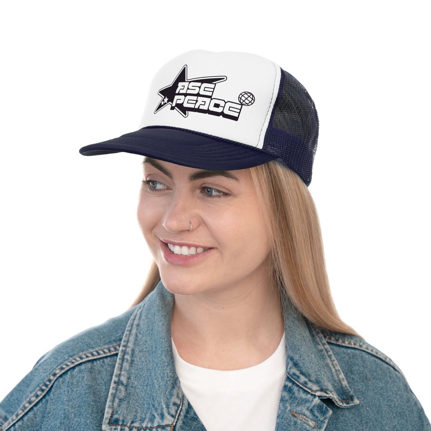 "ASE, PEACE." Trucker Hats