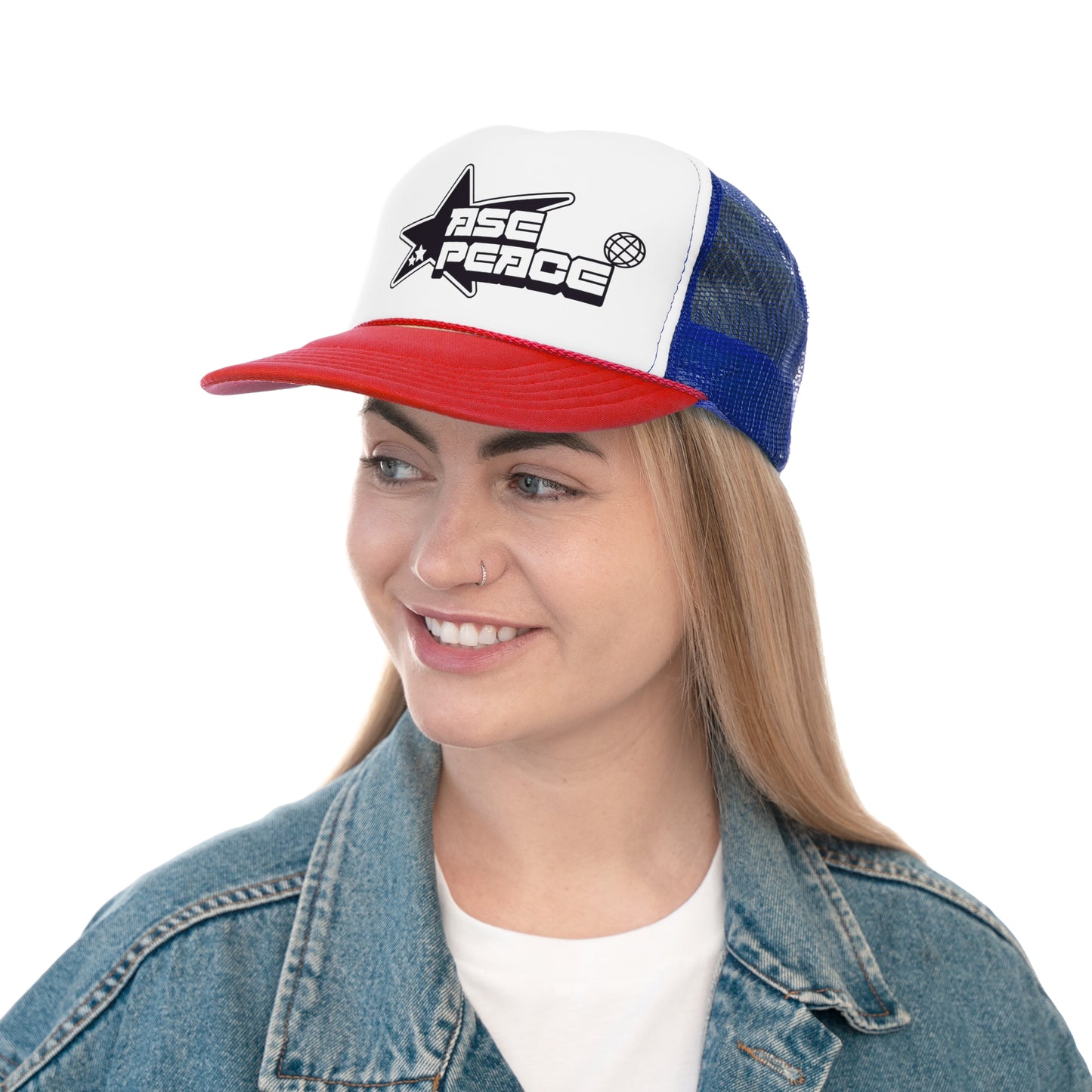 "ASE, PEACE." Trucker Hats