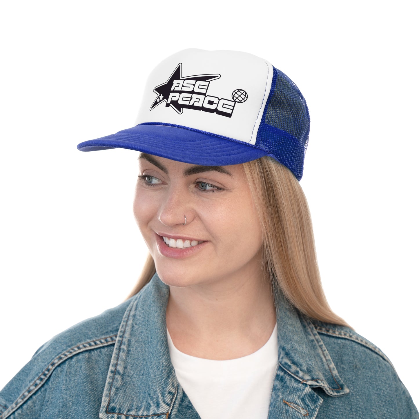 "ASE, PEACE." Trucker Hats