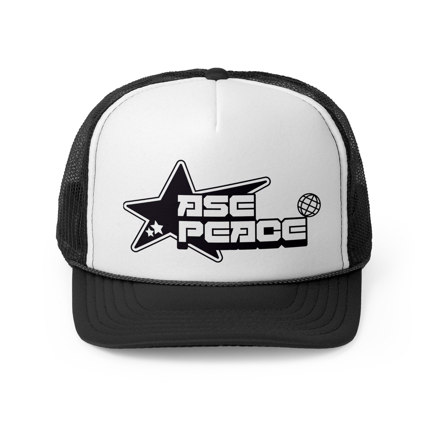 "ASE, PEACE." Trucker Hats