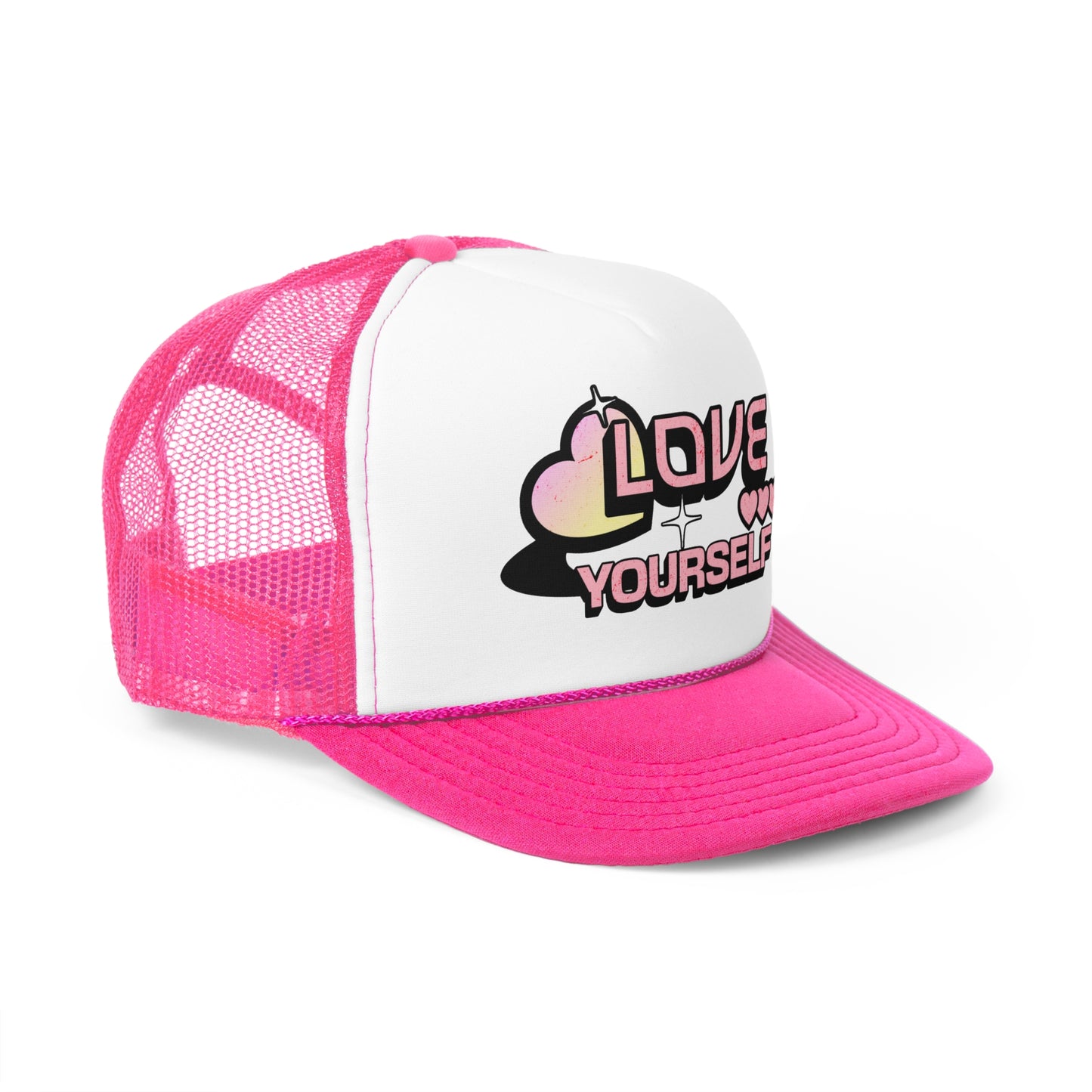 "LOVE YOURSELF." Trucker Caps