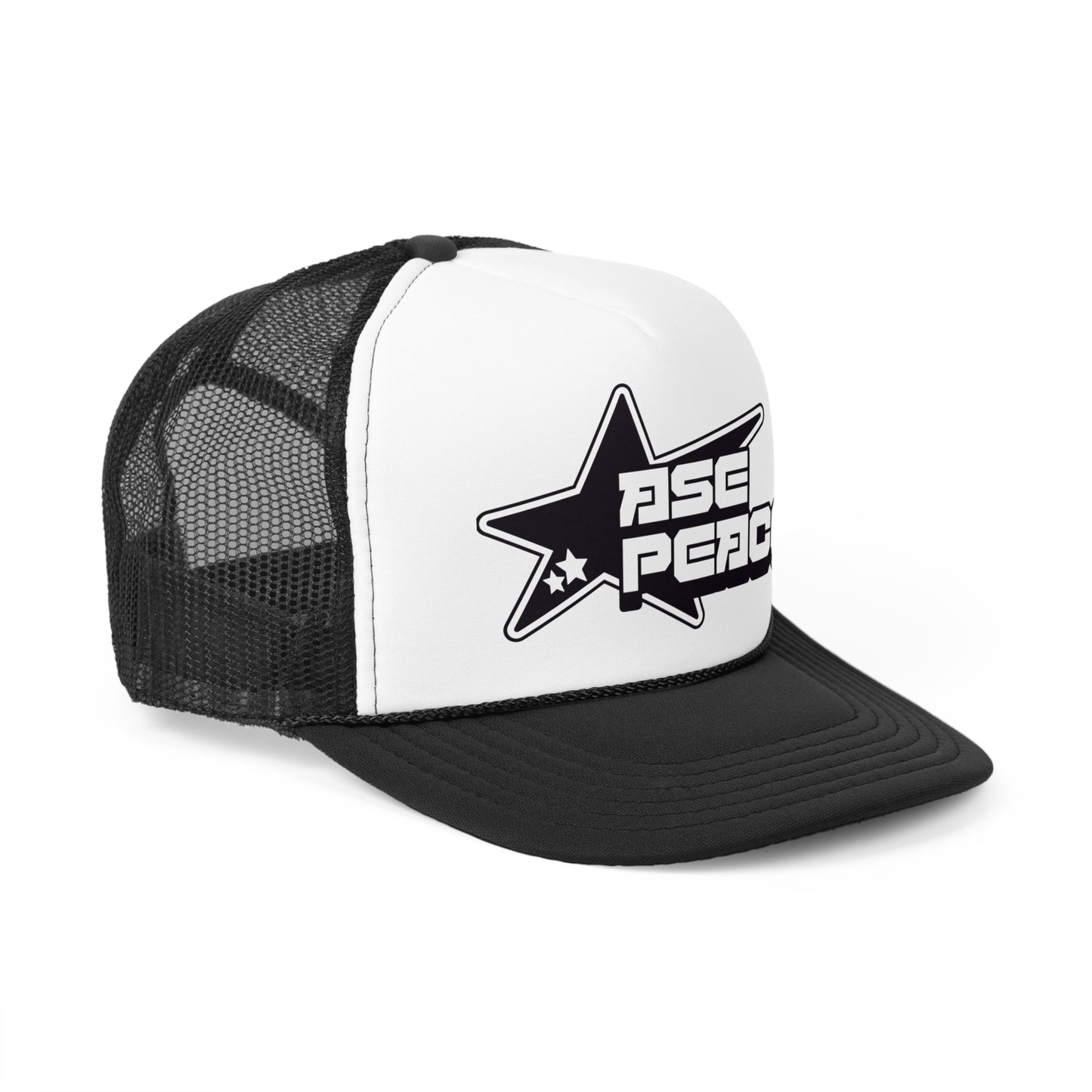"ASE, PEACE." Trucker Hats