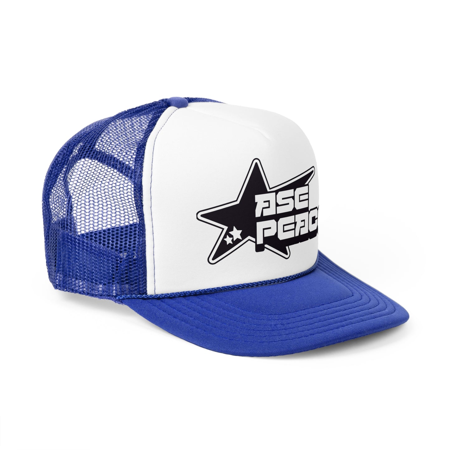 "ASE, PEACE." Trucker Hats