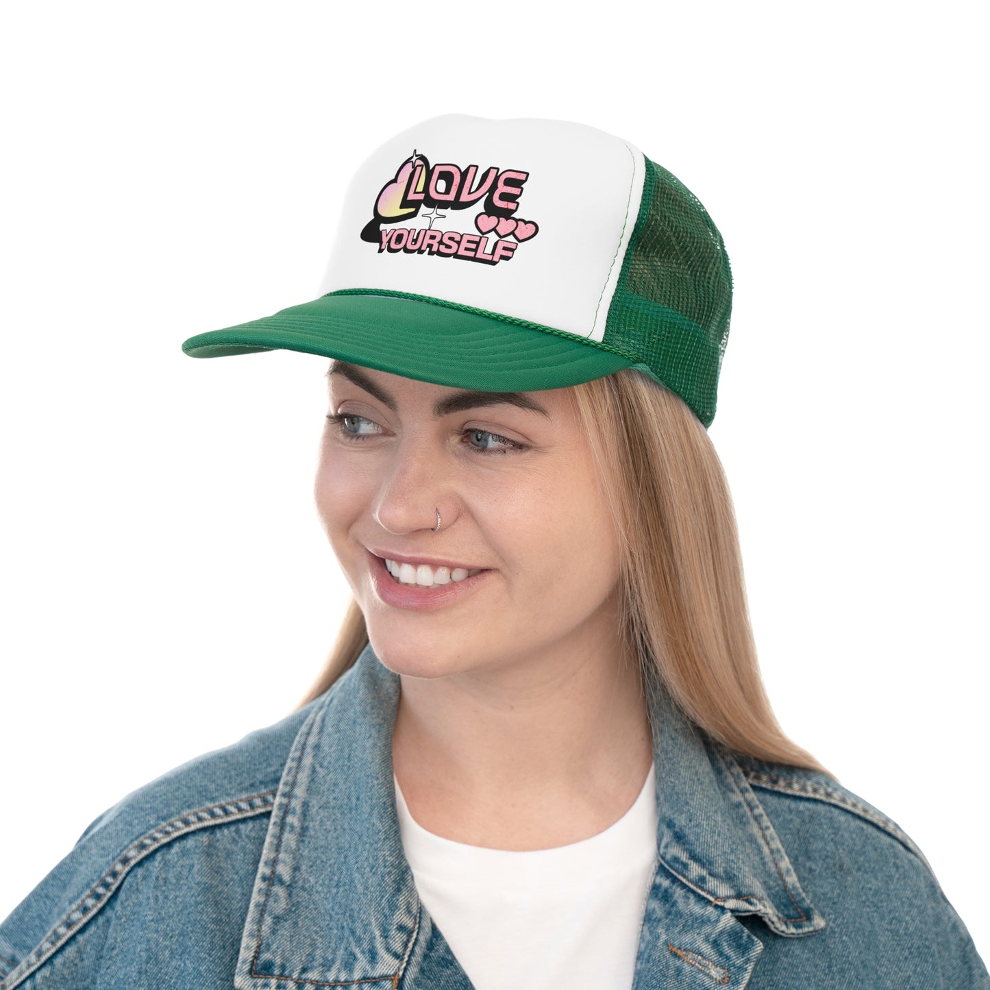 "LOVE YOURSELF." Trucker Caps