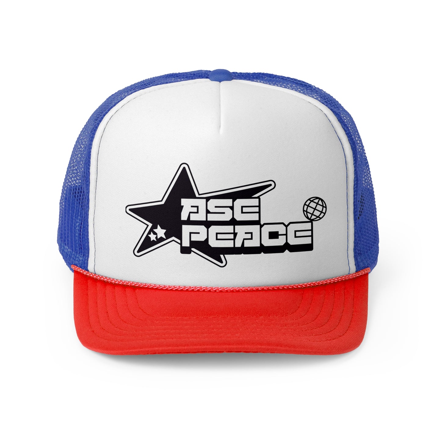 "ASE, PEACE." Trucker Hats
