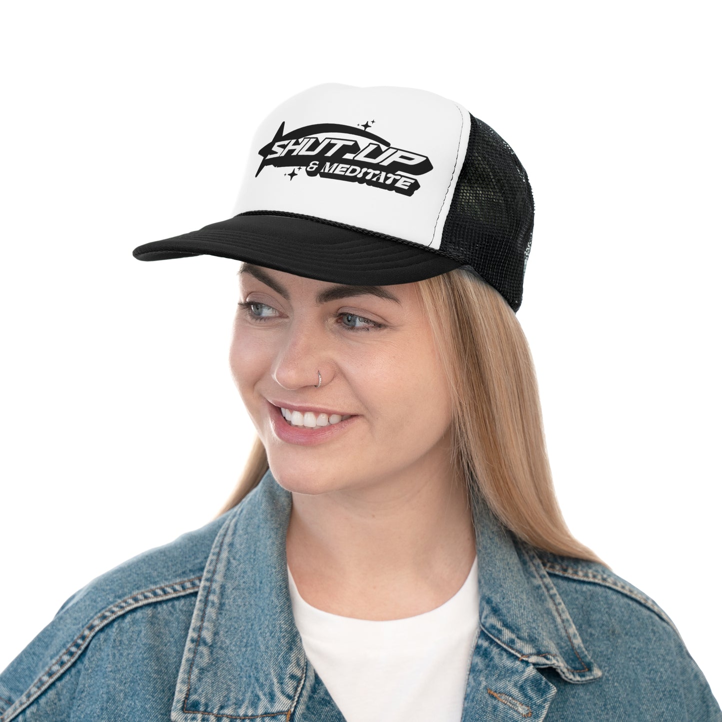 "Shut Up and Meditate" Trucker Caps