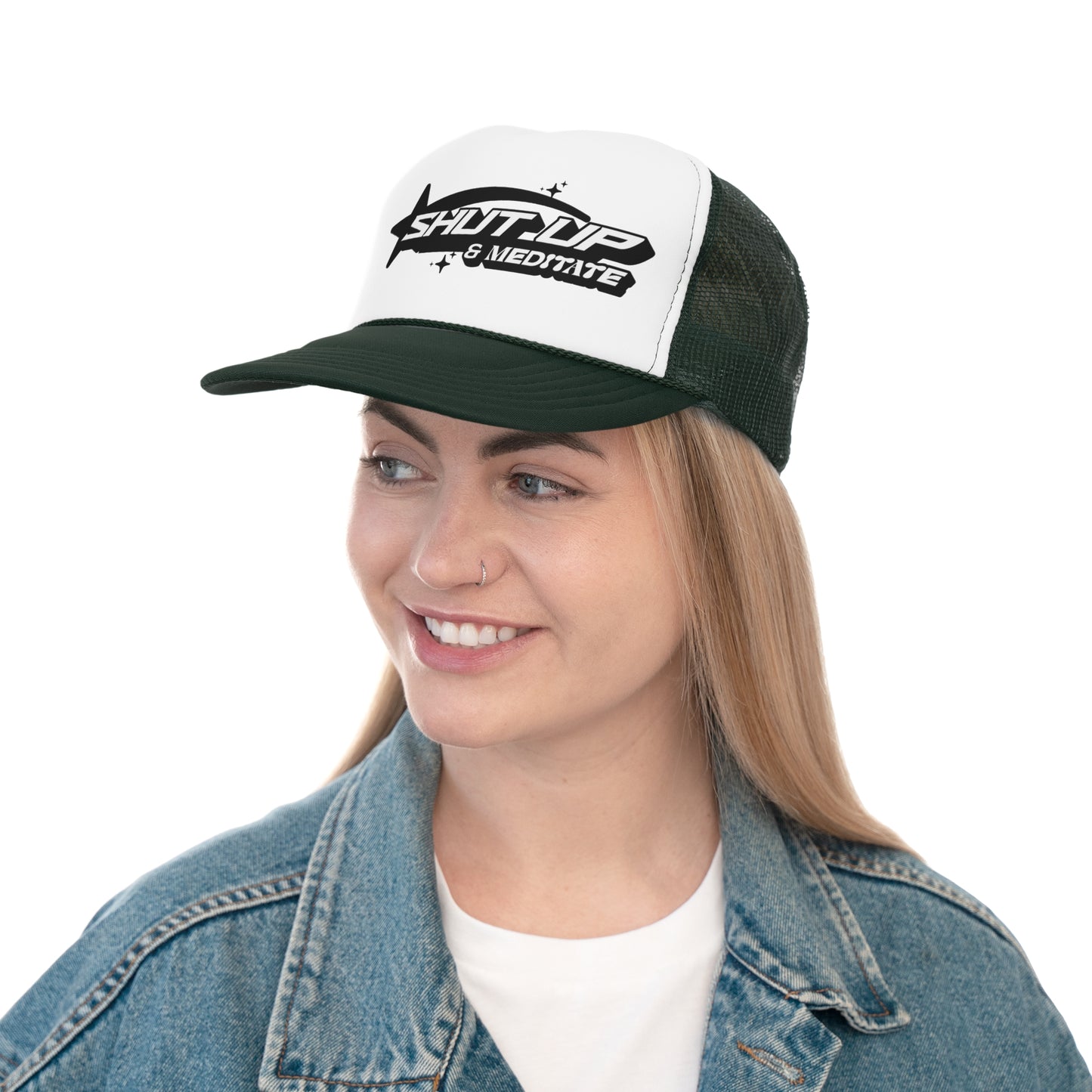 "Shut Up and Meditate" Trucker Caps
