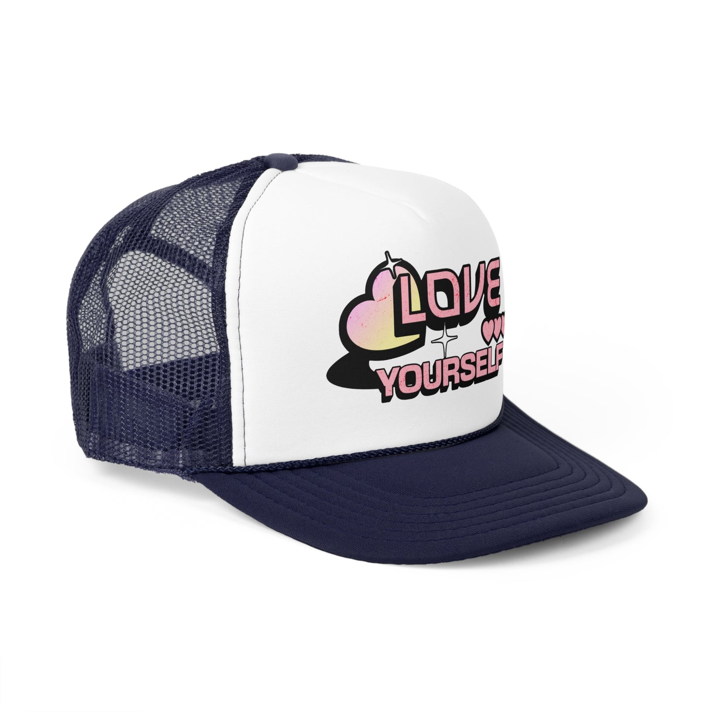 "LOVE YOURSELF." Trucker Caps