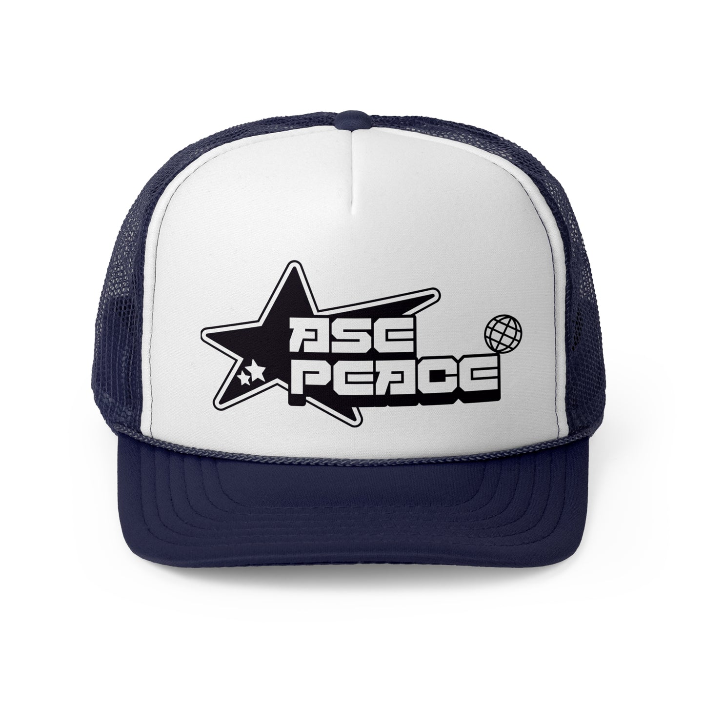 "ASE, PEACE." Trucker Hats