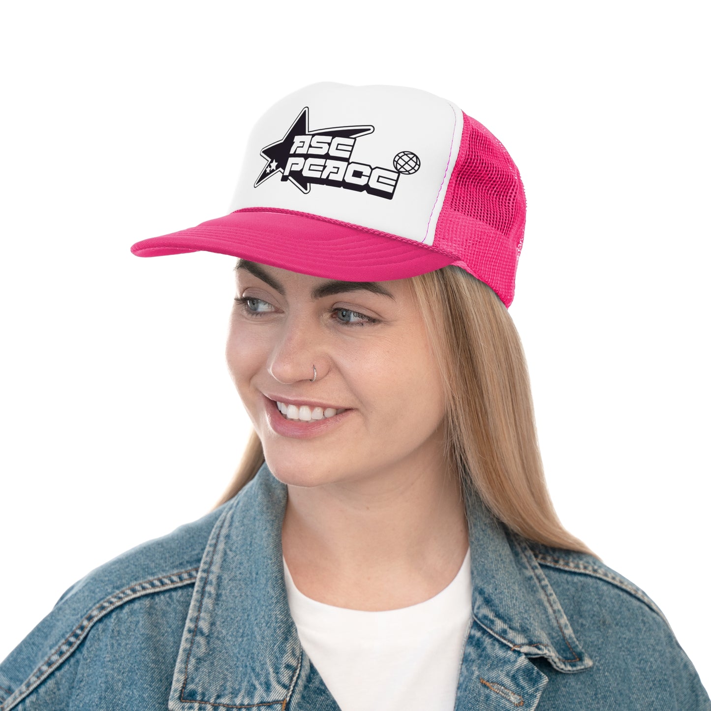 "ASE, PEACE." Trucker Hats