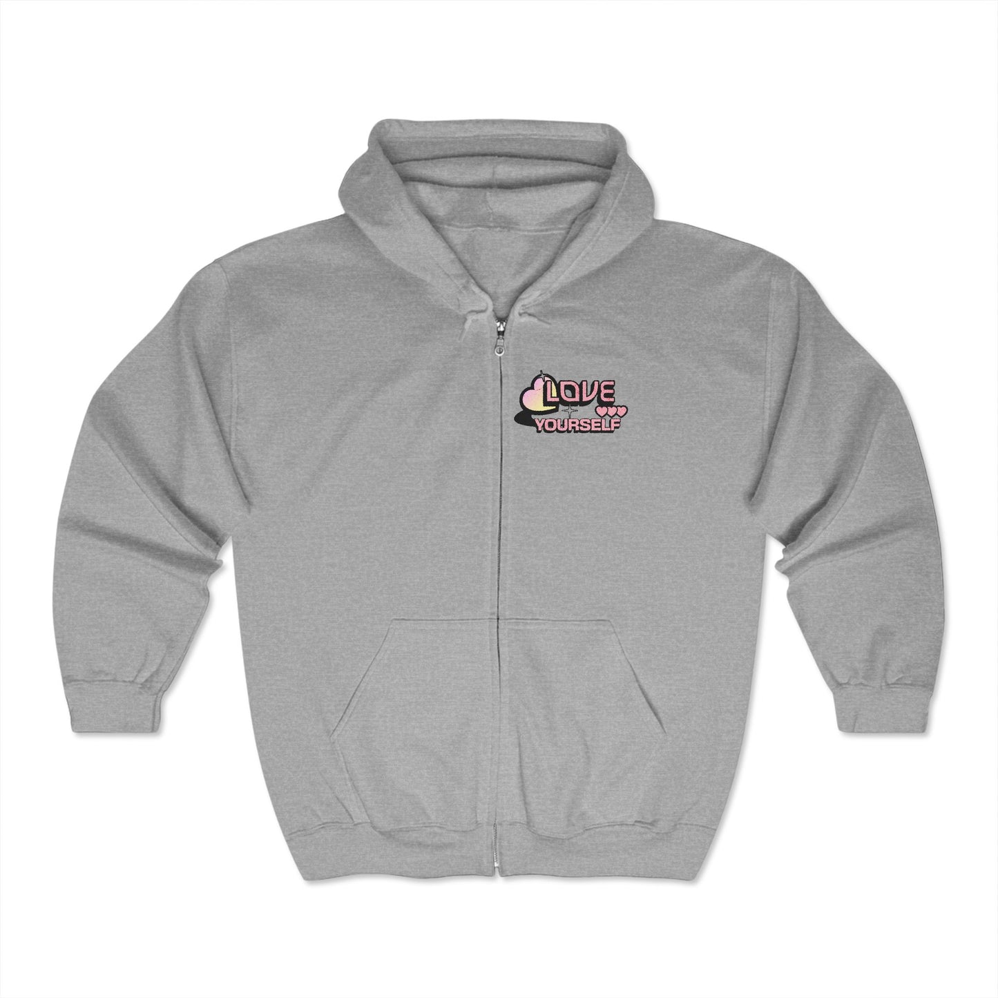 "LOVE YOURSELF" Unisex Heavy Blend™ Full Zip Hooded Sweatshirt