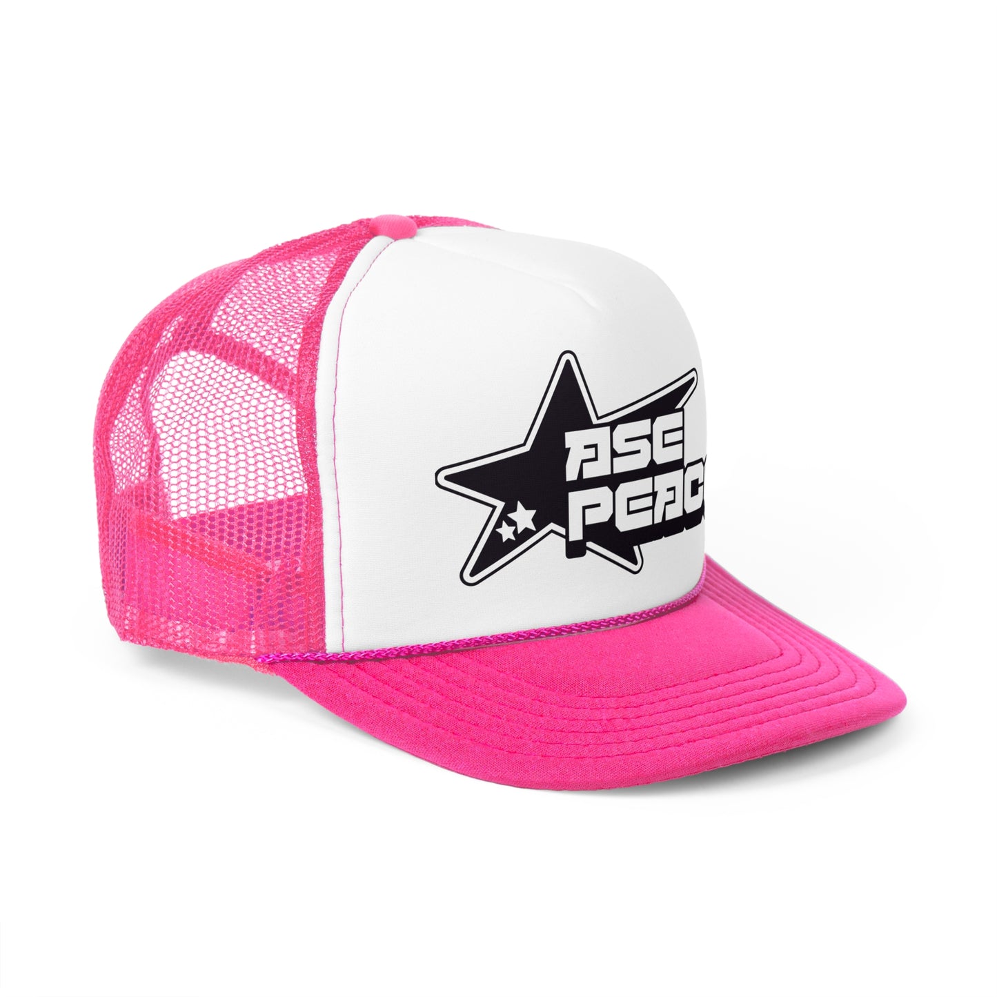 "ASE, PEACE." Trucker Hats