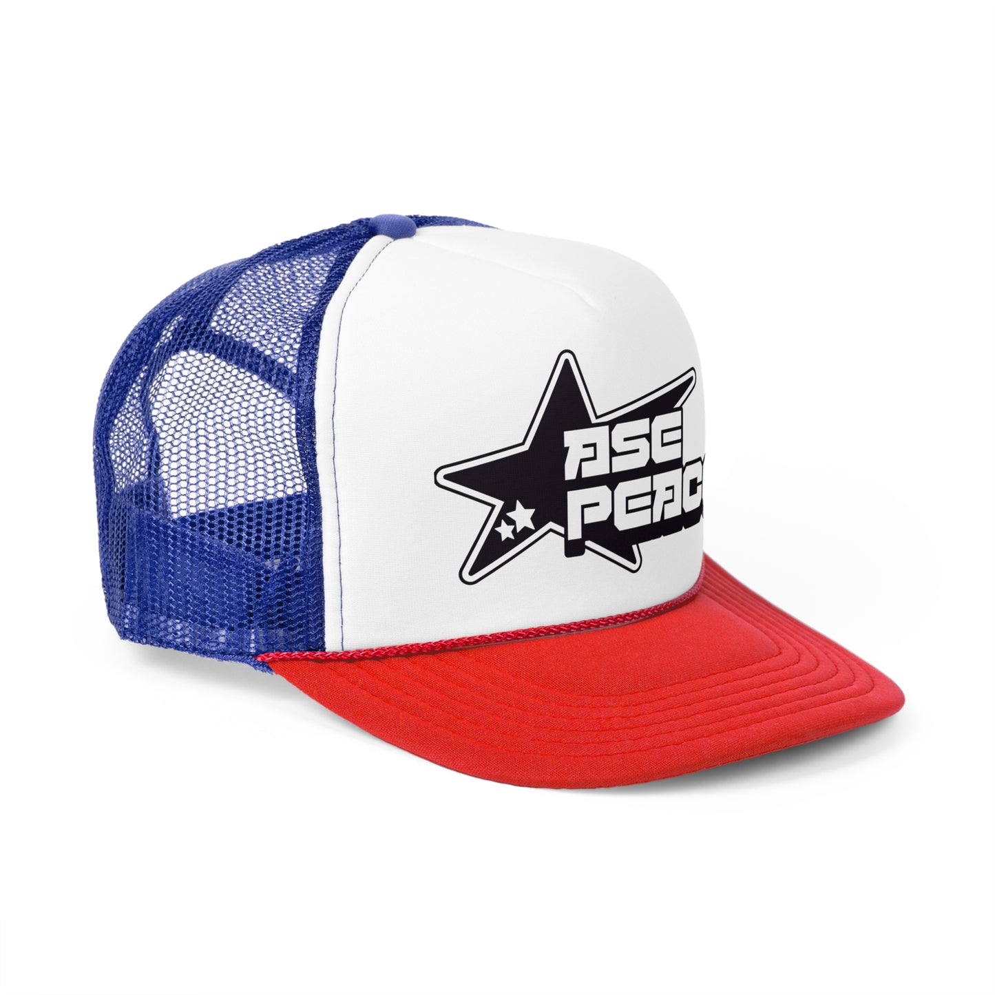 "ASE, PEACE." Trucker Hats