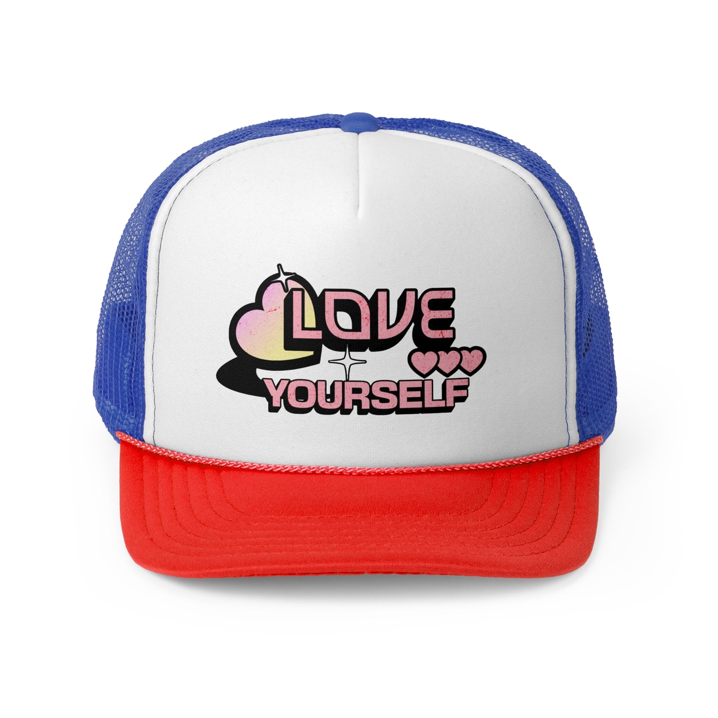 "LOVE YOURSELF." Trucker Caps