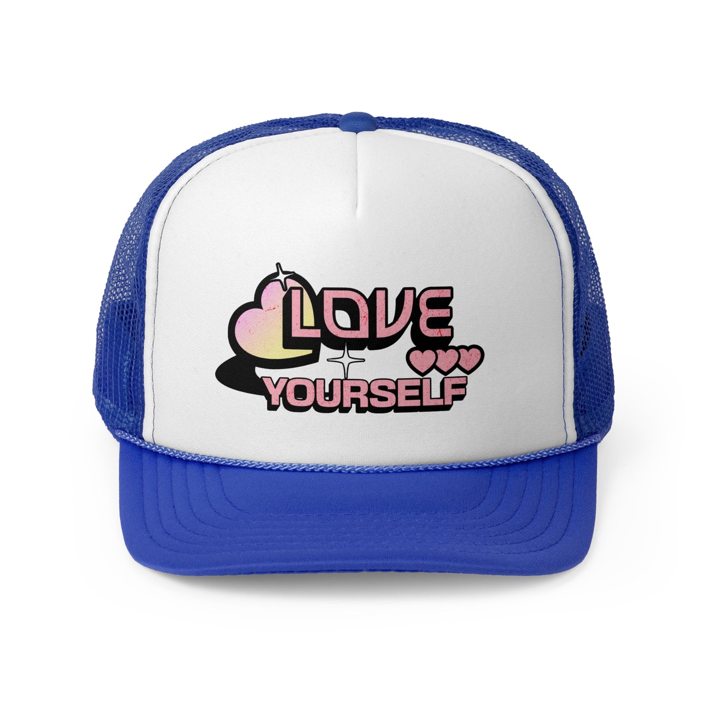 "LOVE YOURSELF." Trucker Caps