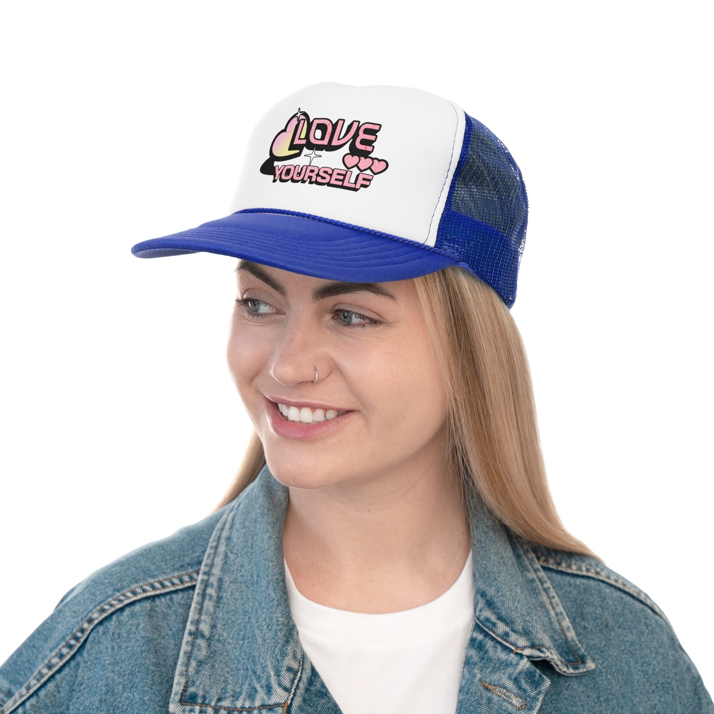 "LOVE YOURSELF." Trucker Caps