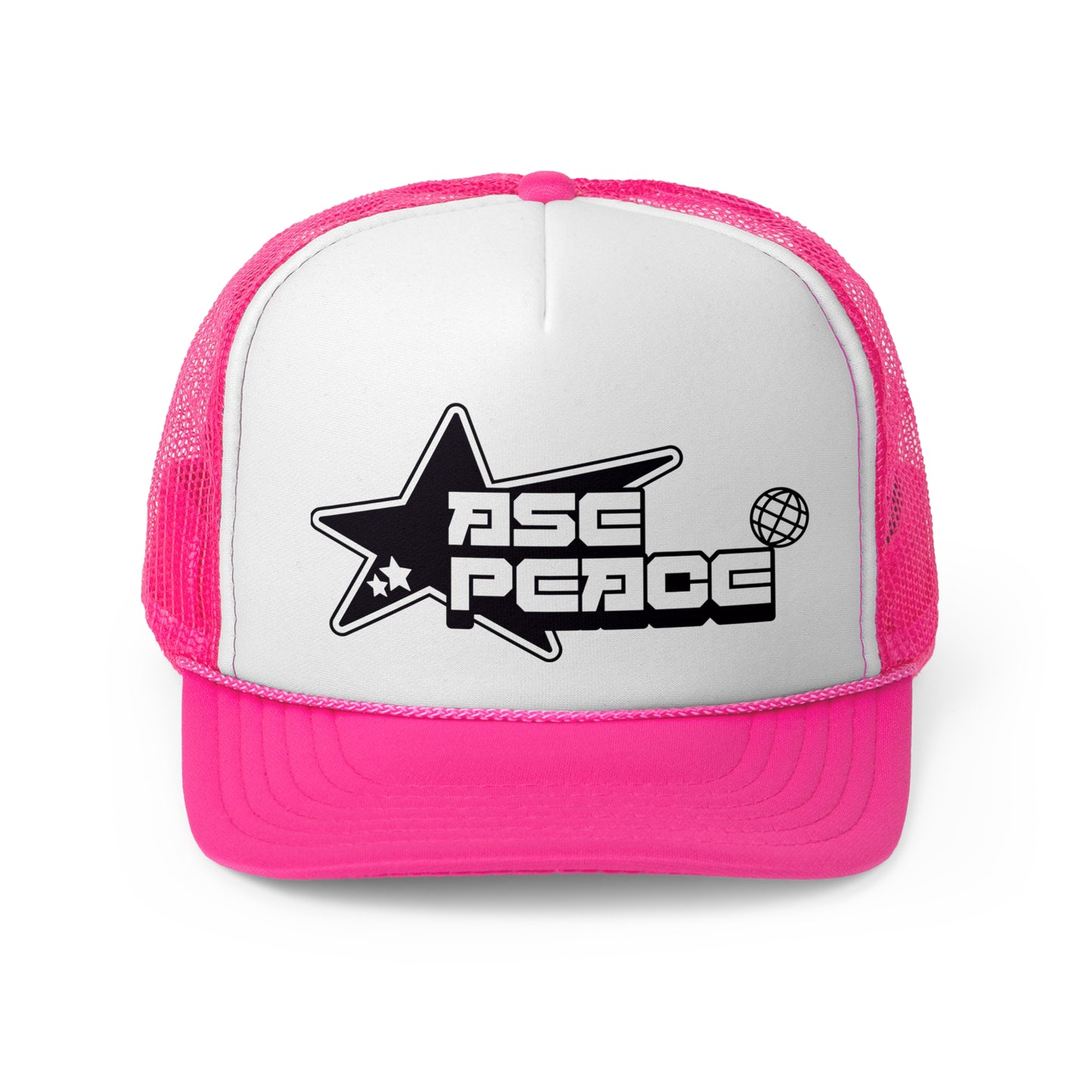 "ASE, PEACE." Trucker Hats