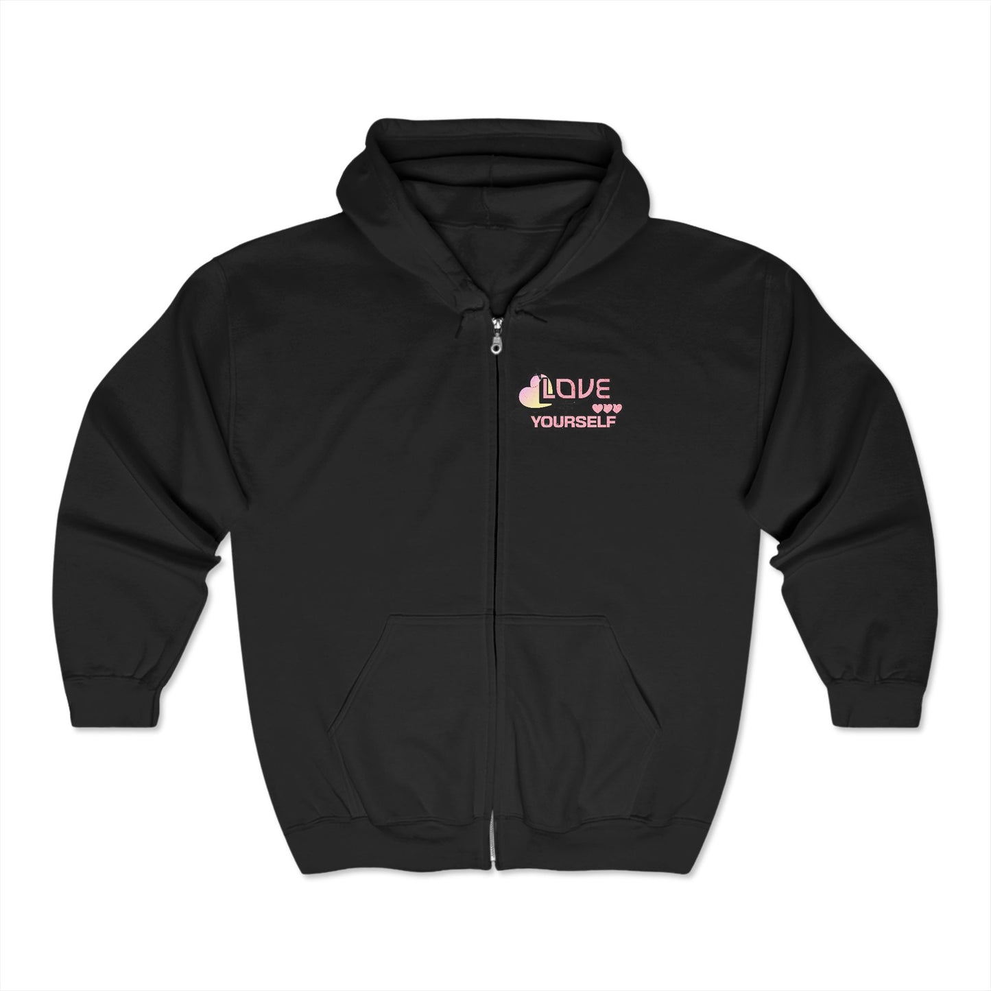 "LOVE YOURSELF" Unisex Heavy Blend™ Full Zip Hooded Sweatshirt