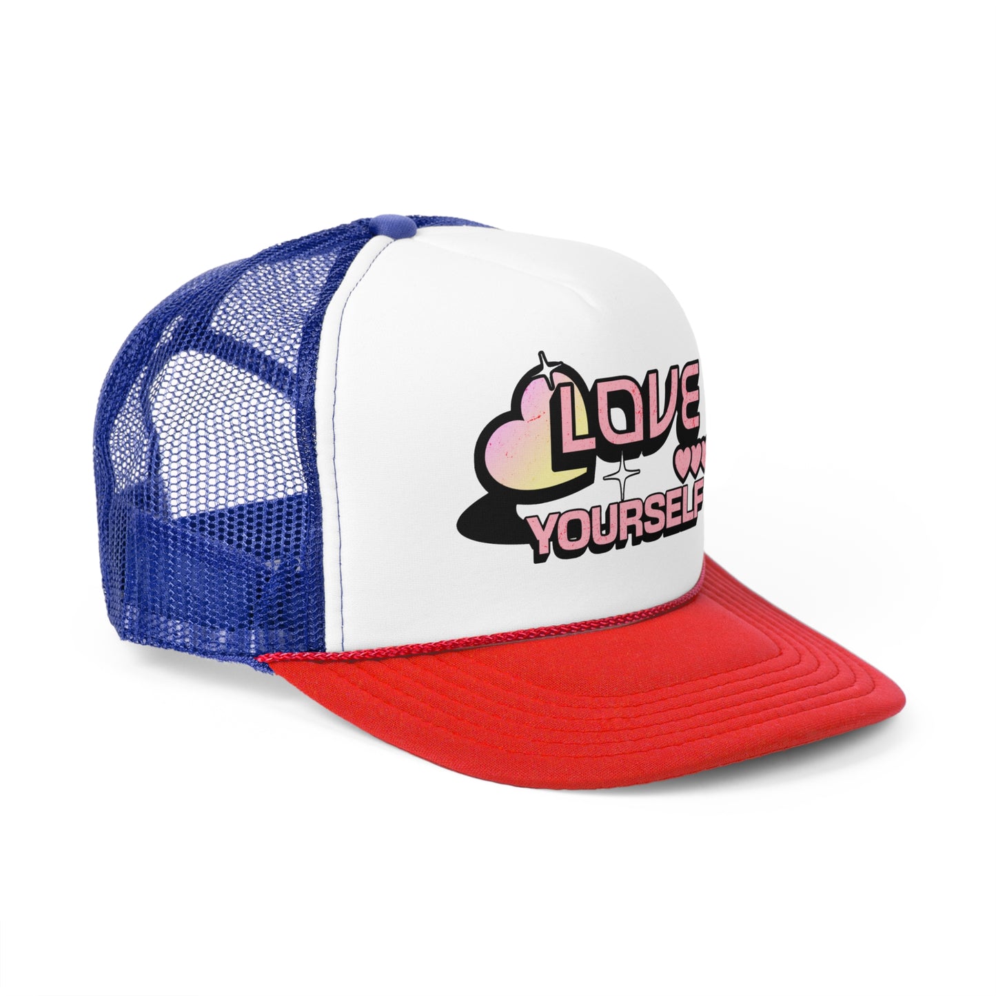 "LOVE YOURSELF." Trucker Caps