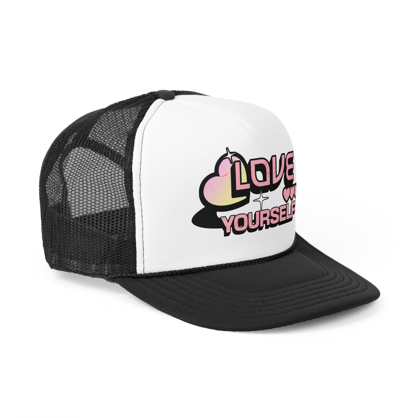 "LOVE YOURSELF." Trucker Caps