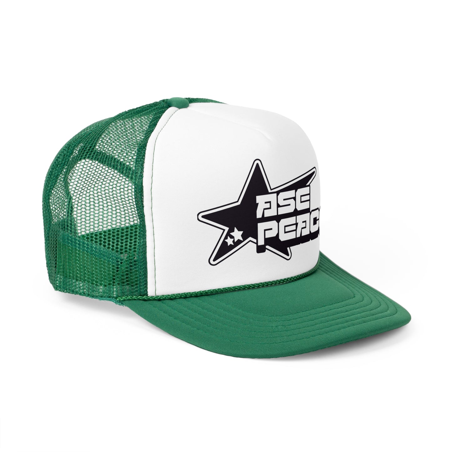 "ASE, PEACE." Trucker Hats