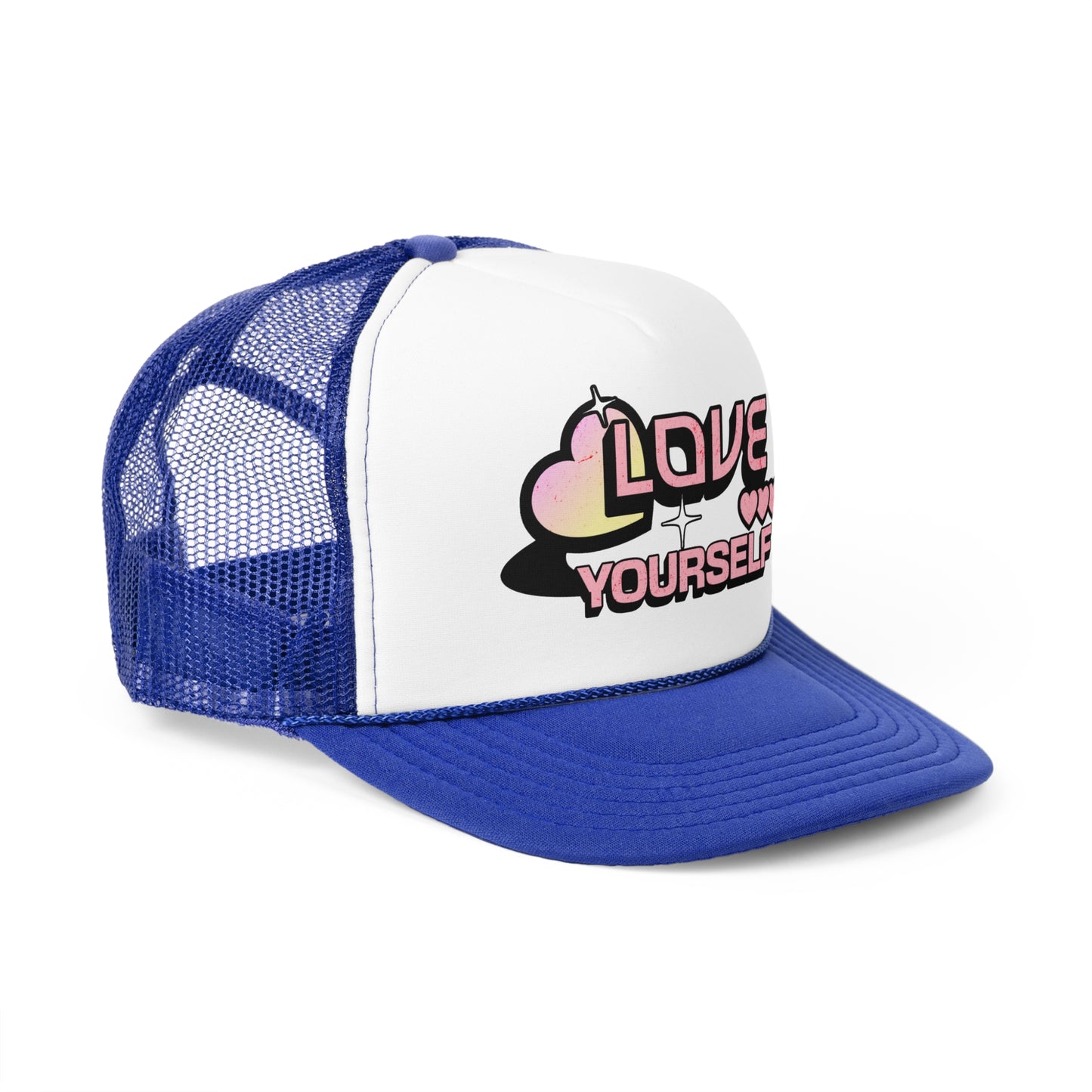 "LOVE YOURSELF." Trucker Caps