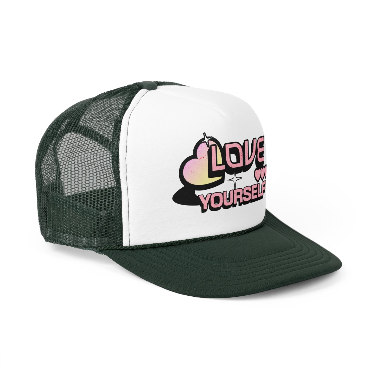"LOVE YOURSELF." Trucker Caps